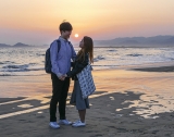 ♧...다대포 해수욕장에서 연인과 낙조분수 야경...♧